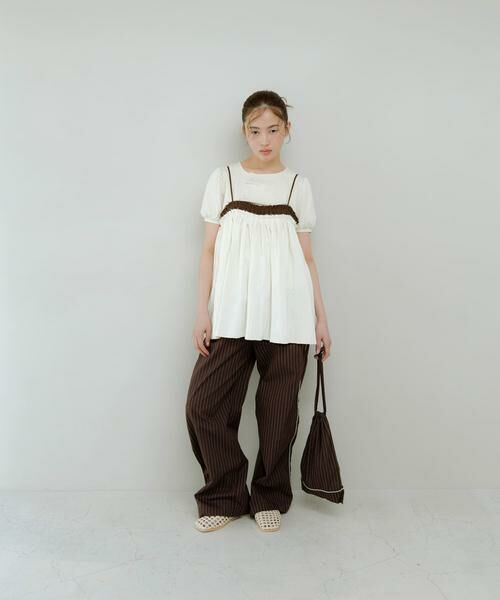 KBF / ケービーエフ その他トップス | バイカラークリンクルビスチェ | 詳細16