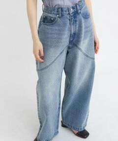 KBF / ケービーエフ デニムパンツ | シームデザインカーブデニム