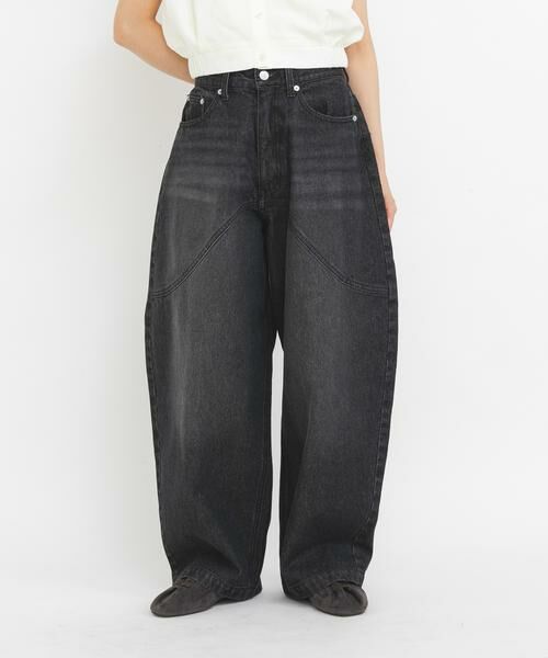 KBF / ケービーエフ デニムパンツ | シームデザインカーブデニム（ブラック）