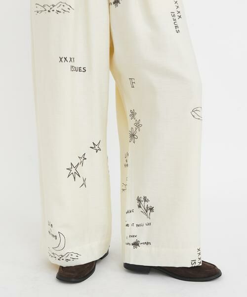 KBF / ケービーエフ その他パンツ | TATTOOワイドイージーパンツ（アイボリー）