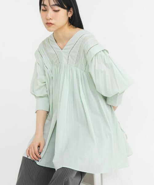 KBF / ケービーエフ ワンピース | 2WAYレースドッキングミニワンピース（グリーン系その他）