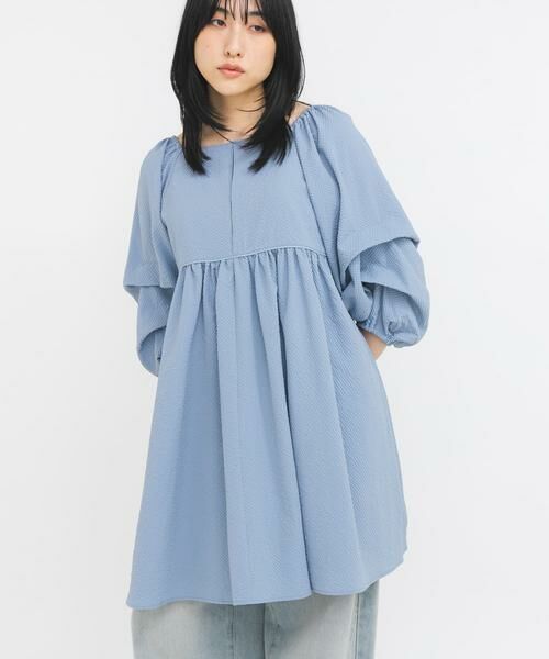 KBF / ケービーエフ ワンピース | タックスリーブミニワンピース | 詳細3