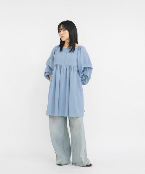 KBF / ケービーエフ ワンピース | タックスリーブミニワンピース | 詳細5