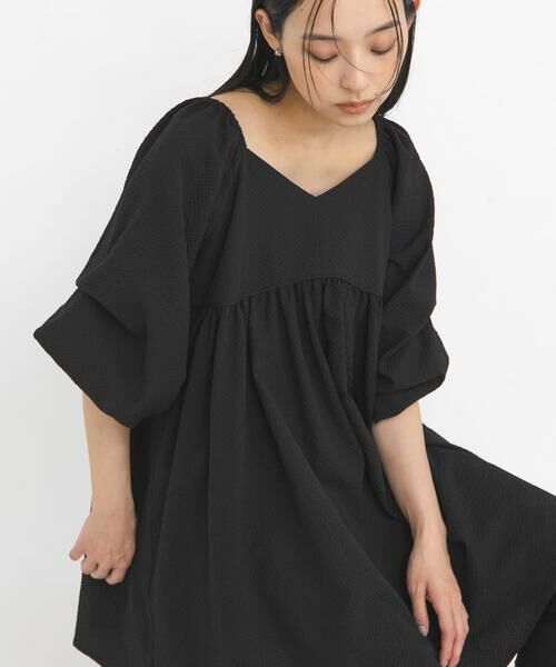 KBF / ケービーエフ ワンピース | タックスリーブミニワンピース | 詳細21