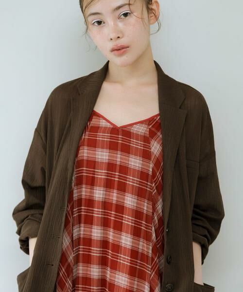 KBF / ケービーエフ ワンピース | チェックプリーツキャミワンピース | 詳細1