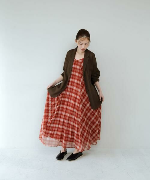 KBF / ケービーエフ ワンピース | チェックプリーツキャミワンピース | 詳細5