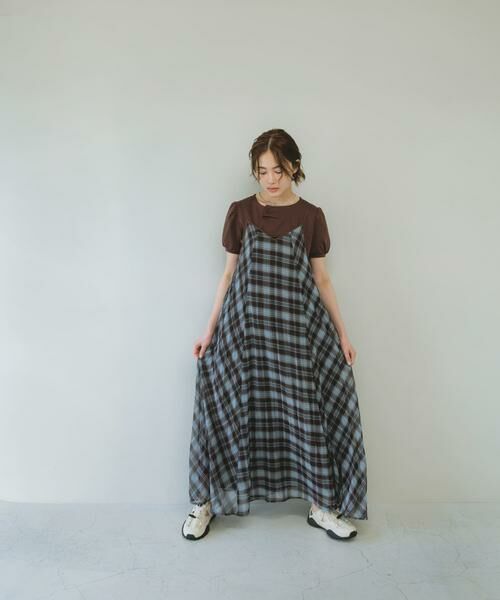 KBF / ケービーエフ ワンピース | チェックプリーツキャミワンピース | 詳細12