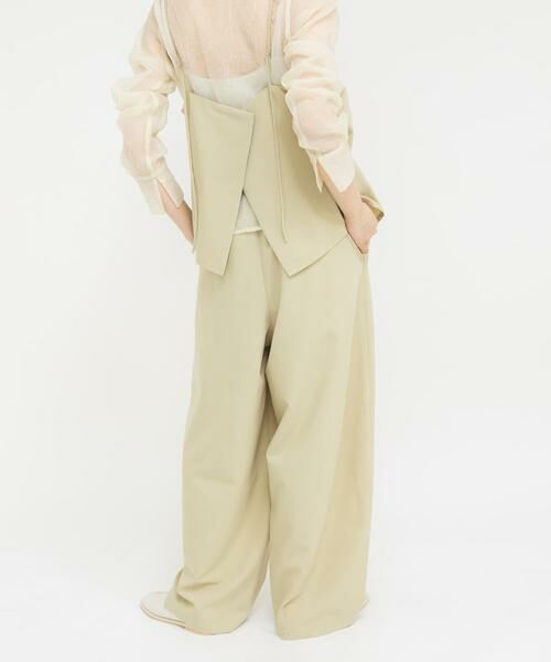 KBF / ケービーエフ セットアップ | ドレープキャミソールSETパンツ（ベージュ）