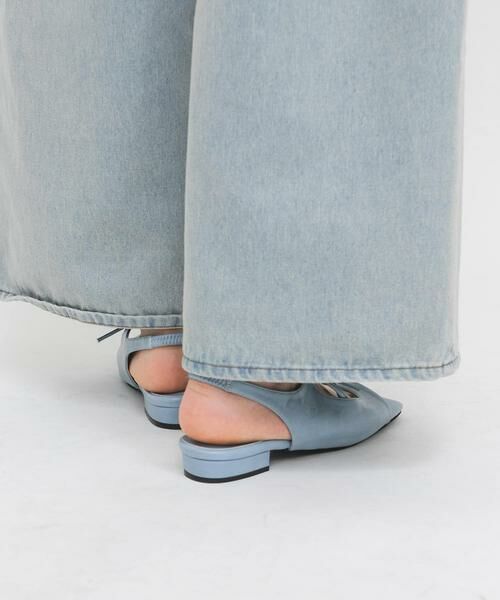 KBF / ケービーエフ サンダル | スクエアトゥリボンコンビサンダル | 詳細4