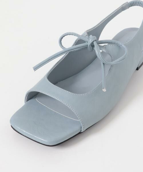 KBF / ケービーエフ サンダル | スクエアトゥリボンコンビサンダル | 詳細9