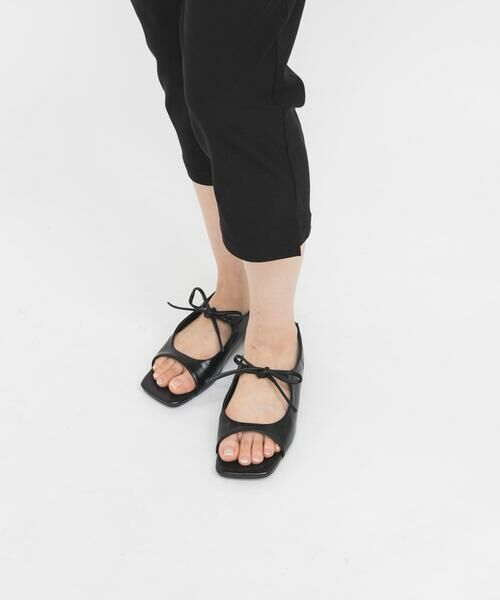 KBF / ケービーエフ サンダル | スクエアトゥリボンコンビサンダル | 詳細12