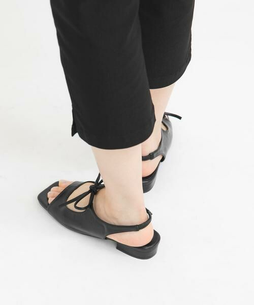 KBF / ケービーエフ サンダル | スクエアトゥリボンコンビサンダル | 詳細13