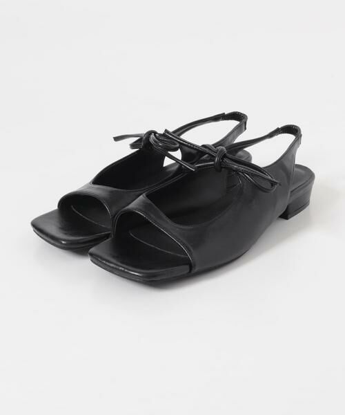 KBF / ケービーエフ サンダル | スクエアトゥリボンコンビサンダル | 詳細16