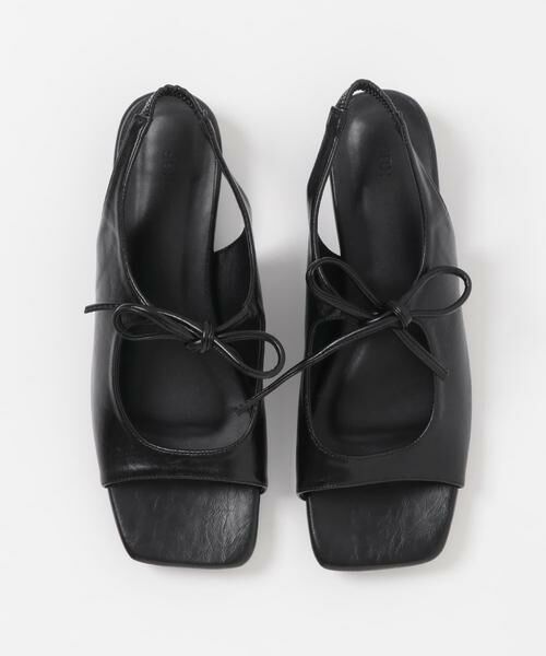 KBF / ケービーエフ サンダル | スクエアトゥリボンコンビサンダル | 詳細17