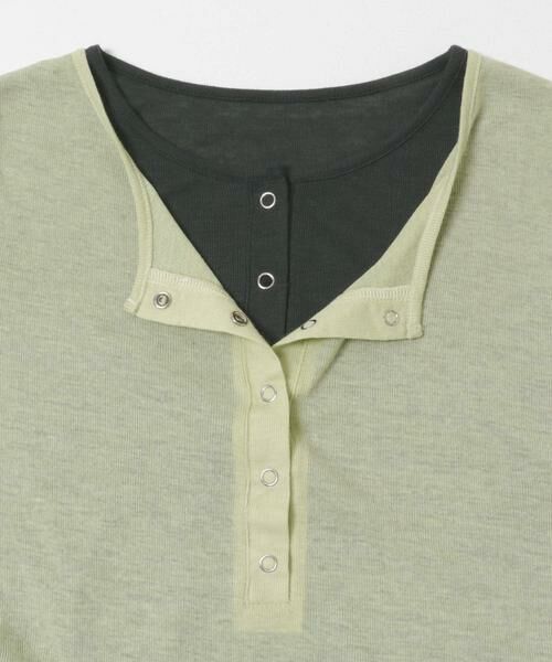 KBF / ケービーエフ Tシャツ | バイカラーヘンリーネックTEE | 詳細8