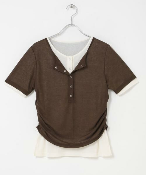 KBF / ケービーエフ Tシャツ | バイカラーヘンリーネックTEE | 詳細16