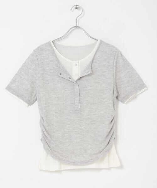 KBF / ケービーエフ Tシャツ | バイカラーヘンリーネックTEE | 詳細24