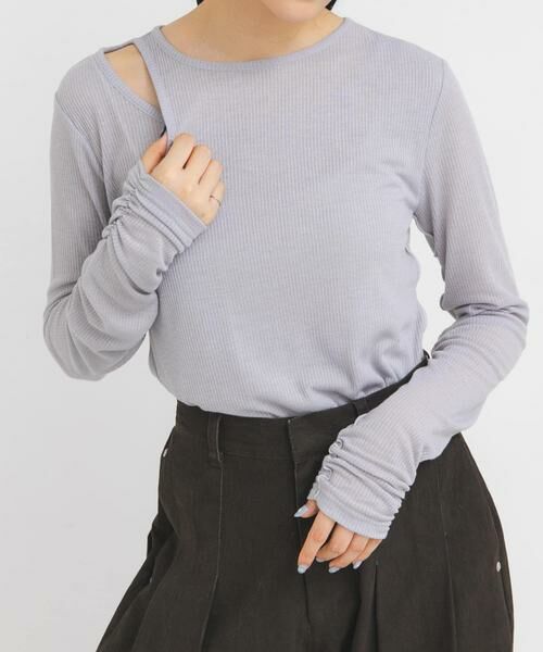 KBF / ケービーエフ Tシャツ | アシメレイヤードTEE | 詳細1