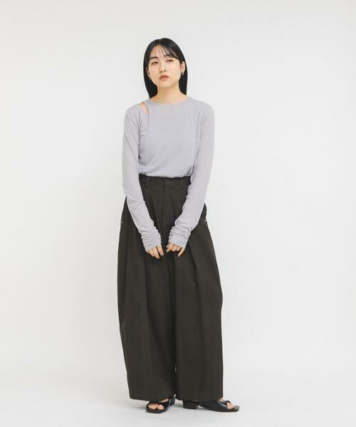 KBF / ケービーエフ Tシャツ | アシメレイヤードTEE | 詳細5