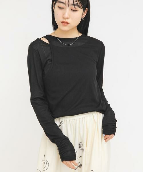 KBF / ケービーエフ Tシャツ | アシメレイヤードTEE | 詳細22