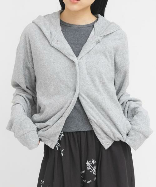 KBF / ケービーエフ パーカー | リングドットパイルフーディー（グレー）