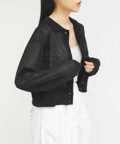 KBF / ケービーエフ シャツ・ブラウス | シアーシャツカーディガン