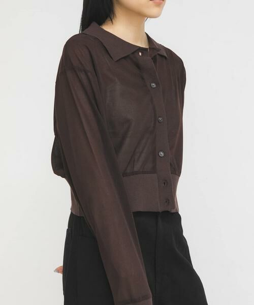 KBF / ケービーエフ シャツ・ブラウス | シアーシャツカーディガン | 詳細2