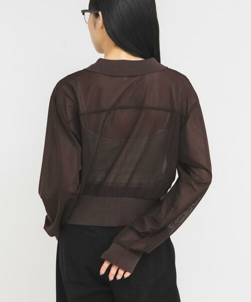 KBF / ケービーエフ シャツ・ブラウス | シアーシャツカーディガン | 詳細3