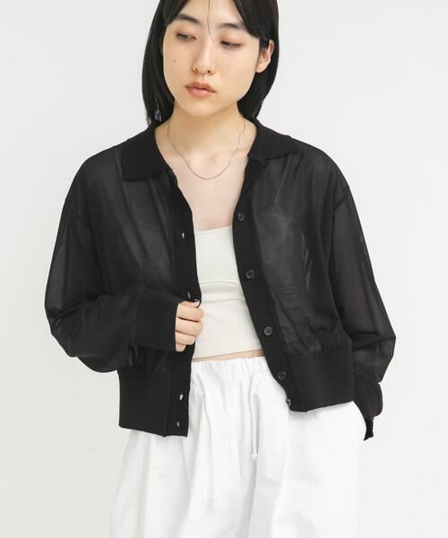 KBF / ケービーエフ シャツ・ブラウス | シアーシャツカーディガン | 詳細12