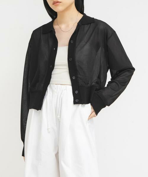 KBF / ケービーエフ シャツ・ブラウス | シアーシャツカーディガン | 詳細13