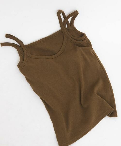 KBF / ケービーエフ タンクトップ | レイヤードライクカップ付きタンクトップ（カーキ）