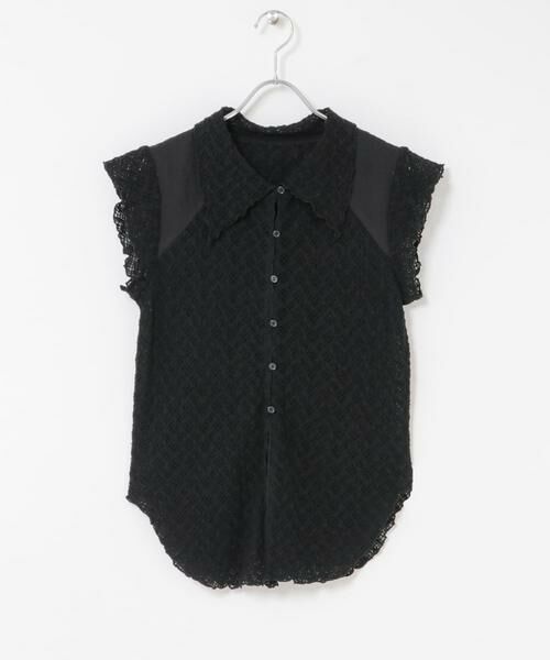 KBF / ケービーエフ シャツ・ブラウス | フレンチスリーブレースシャツ | 詳細16