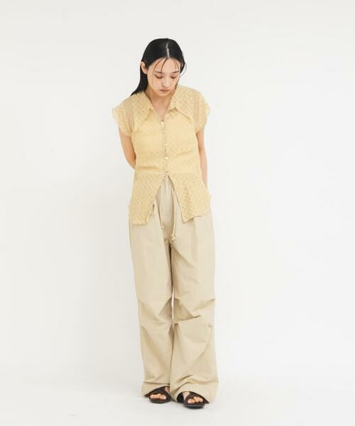 KBF / ケービーエフ シャツ・ブラウス | フレンチスリーブレースシャツ | 詳細21