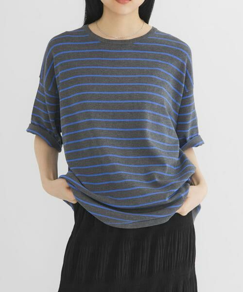 KBF / ケービーエフ ニット・セーター | BIGボーダーニット | 詳細9