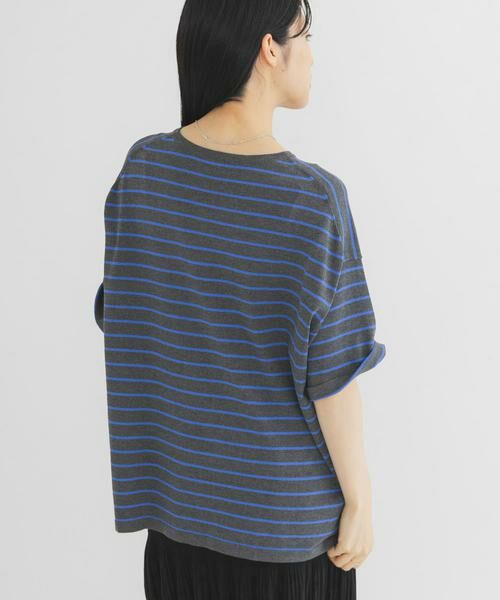 KBF / ケービーエフ ニット・セーター | BIGボーダーニット（グレー系その他）