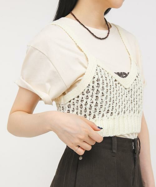 KBF / ケービーエフ ニット・セーター | ハニカムニットブラビスチェ | 詳細2