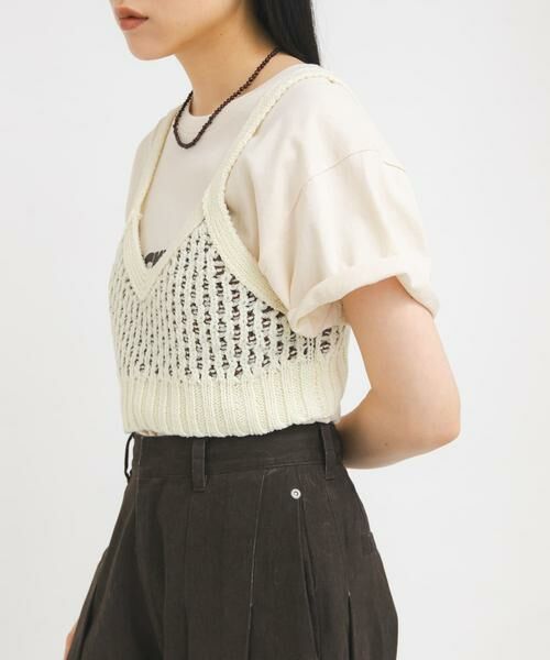 KBF / ケービーエフ ニット・セーター | ハニカムニットブラビスチェ | 詳細3