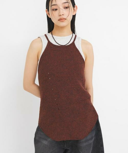 KBF / ケービーエフ タンクトップ | メランジRIBタンクトップ | 詳細1