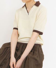 KBF / ケービーエフ ニット・セーター | レイヤードライクニットシャツ