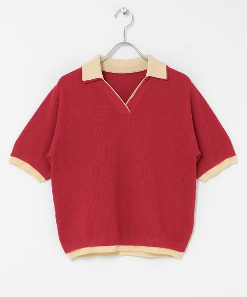 KBF / ケービーエフ ニット・セーター | レイヤードライクニットシャツ | 詳細7