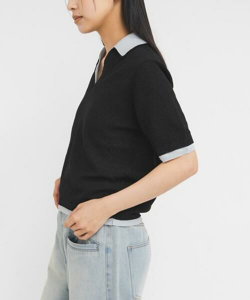 KBF / ケービーエフ ニット・セーター | レイヤードライクニットシャツ | 詳細22