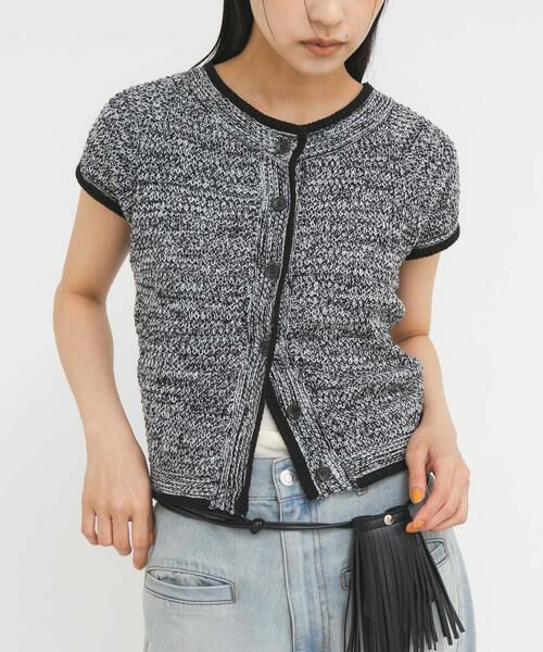 KBF / ケービーエフ ニット・セーター | コンパクトメランジニット（ホワイト系その他）