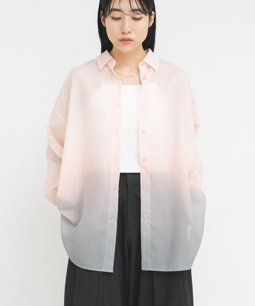 KBF / ケービーエフ シャツ・ブラウス | グラデーションシャツ | 詳細3