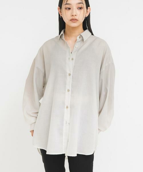 KBF / ケービーエフ シャツ・ブラウス | グラデーションシャツ | 詳細1