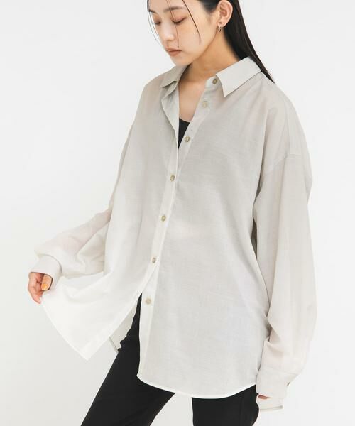 KBF / ケービーエフ シャツ・ブラウス | グラデーションシャツ | 詳細4