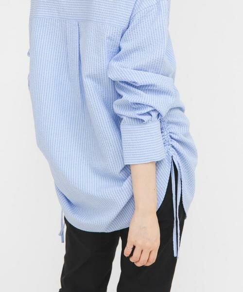 KBF / ケービーエフ シャツ・ブラウス | サイドドロストサッカーシャツ | 詳細4