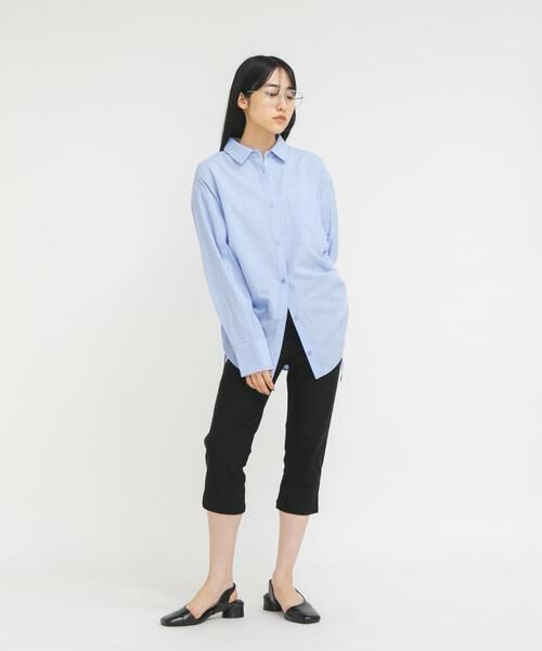 KBF / ケービーエフ シャツ・ブラウス | サイドドロストサッカーシャツ | 詳細5