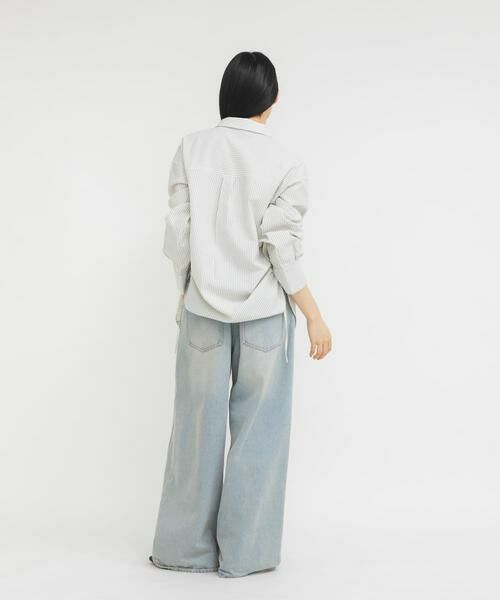 KBF / ケービーエフ シャツ・ブラウス | サイドドロストサッカーシャツ | 詳細15