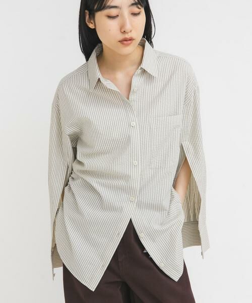 KBF / ケービーエフ シャツ・ブラウス | サイドドロストサッカーシャツ | 詳細18