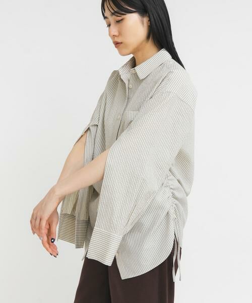 KBF / ケービーエフ シャツ・ブラウス | サイドドロストサッカーシャツ | 詳細19